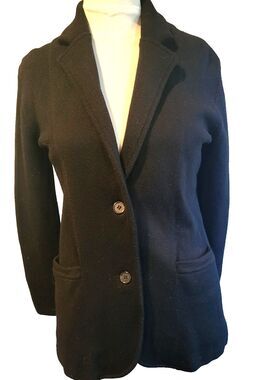 J. Crew Merino Wool Collared Cardian Sweater Front Pockets Size SX